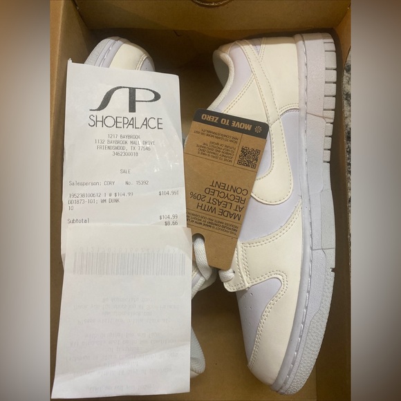 Size 10 wmns / 8.5 Mens - Nike Dunk Low Next Nature Sail W